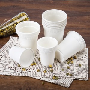 Екологични компостируеми чаши за кафе PLA царевично нишесте офис използва чаша за биоразградими напитки за еднократна употреба