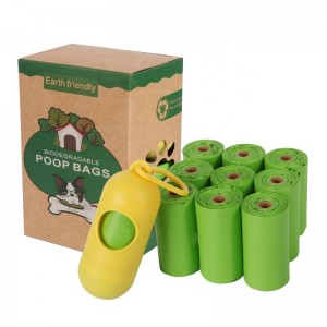 Пластмасови безплатни цели компостируеми торбички за еднократна употреба за биологично разграждане Царевично нишесте Кучешки торби за отпадъци